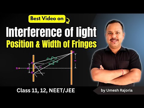 5. Position and Width of Fringes | Interference of Light | Wave Optics | 12th Physics #neet
