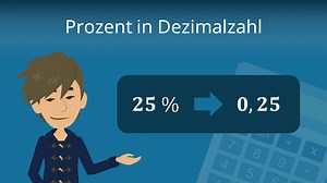 Prozent in Dezimalzahl • Erklärungen mit Beispiel
