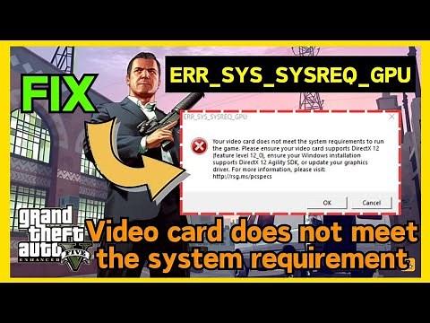 GTA V ERR_SYS_SYSREQ_GPU FIX ✅ | Your Video Card Does Not Meet Requirements [2025 WORKING]