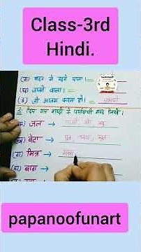 Class-3 Hindi worksheet. Hindi worksheet for kids. Hindi grammar worksheets.#worksheetsforkids.