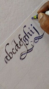 How to write italic calligraphy alphabet. #calligraphy #italic #lettering #art #facebookreel | Babu Calligraphy