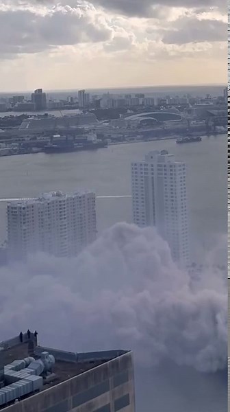 Miami Luxury Hotel Crumbles in Controlled Demolition