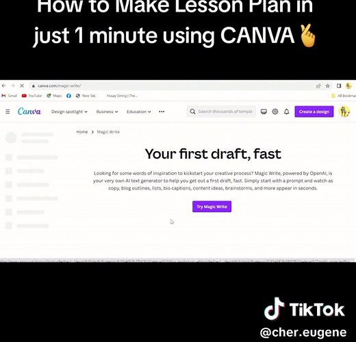 Creating a Lesson Plan in Minutes with CANVA