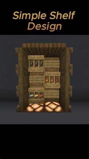 Simple wall shelf design #minecraft #shorts #minecraftbuilds