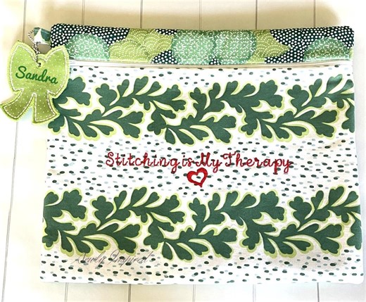 Personalized Cross Stitch Project Bag | Zipper Pouch for Embroidery Supplies | Bright Floral Design, Gift for Sewers - Etsy