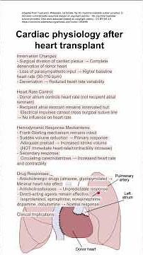 Cardiac physiology after heart transplant