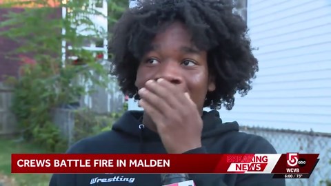 Large fire at Malden triple-decker under control