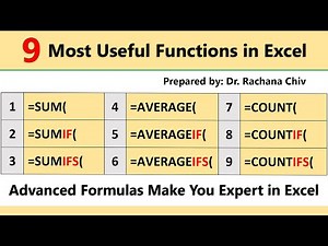 Sum Sumif Sumifs Average Averageif Averageifs Count Countif and Countifs Functions in Excel #excel