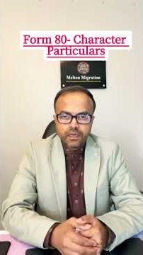 Filling out Form 80- character particulars I Do it rightI #character #police #clearance #australia