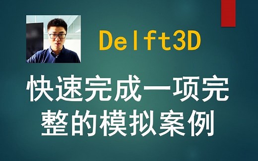 Delft3D#A02: 完成一项完整的模拟仅需要9分钟？快速从头到尾完成一项模拟（手把手详细教程）