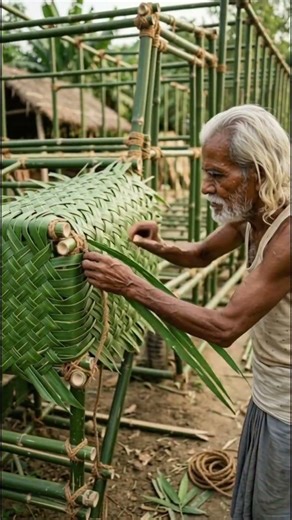 This Old Man Built a Bamboo Truck from Scratch #shortsfeed #viral #truck