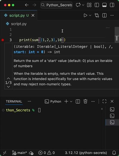 Python sum() Has a Hidden Start Parameter 😮