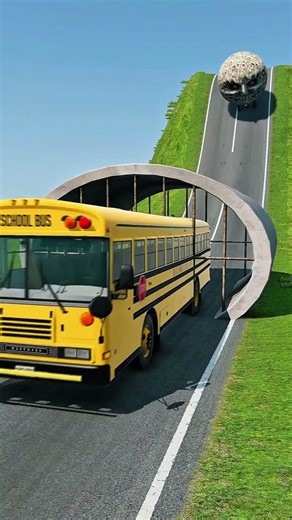 Long City Buses vs Drain Pipe - BeamNG.drive