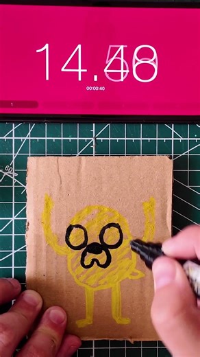 jake the dog drawing in 40 seconds adventure time asmr no talking