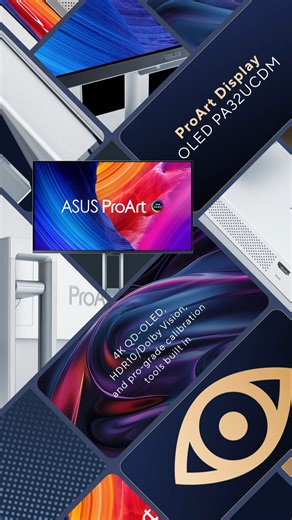 See your vision—perfectly. The ProArt OLED PA32UCDM delivers studio-grade precision and comes with 3 months of Adobe Creative Cloud, free. 🔗 https://us.asus.click/PA32 | ASUS