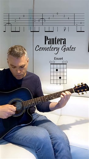 Cemetery Gates - Pantera (intro) | TAB + Chords #shorts