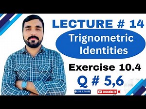 1st Year Math | Exercise 10.4 | Q5 & Q6