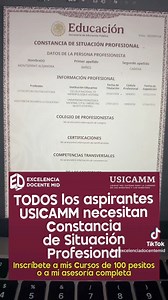 🔴 Tutorial Constancia de Situación Profesional es Requisito USICAMM ✅ https://vt.tiktok.com/ZS5taGWWf/ ✅ https://cedulaprofesional.sep.gob.mx/ | Cursos Usicamm / Ceneval / Didáctica / Tesis