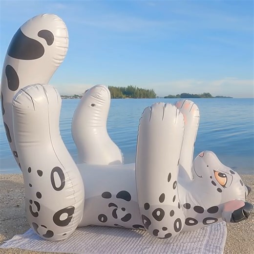 Cuddly Inflatable Snow Leopard Toy from Horseplay Toys