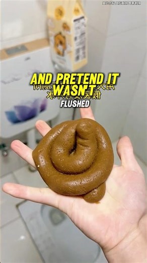 Place a fake poop toy in the toilet and pretend you didn't flush.