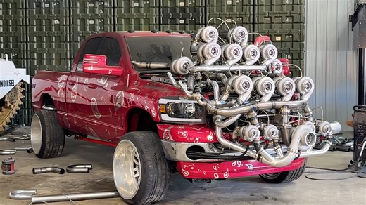 We installed 17 turbo engines on a truck - things got very hot