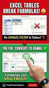 Fix #SPILL! Errors in 1 Second 🚫 (Excel Secret) #excel