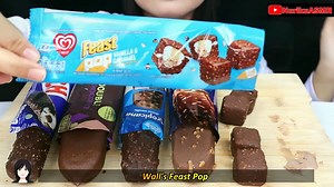ASMR MAGNUM FEAST POP CHOCOLATE ICE CREAM 🍫 MAGNUM DOUBLE, NESTLE CRUNCH, CAMPINA TROPICANA, MILO 🍫 #NurikuASMR | Nuriku ASMR