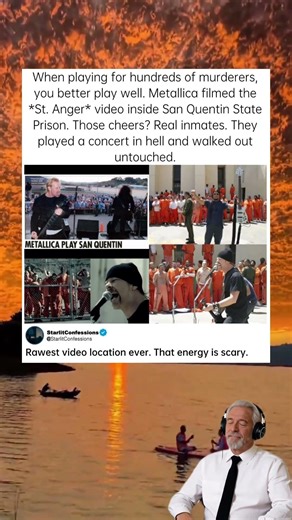 When playing for hundreds of murderers, you better play well. #StAnger #SanQuentin #PrisonConcert