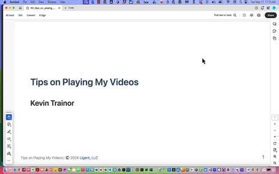 Tutorial: Tips On Playing My Videos
