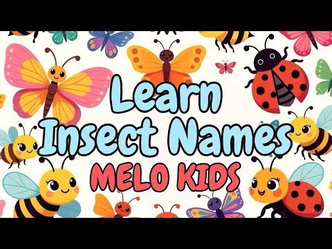 Learning Insect Names 🦋🐜🐞🐝 | Learning Bugs & Insects Rhyme | Melo Kids