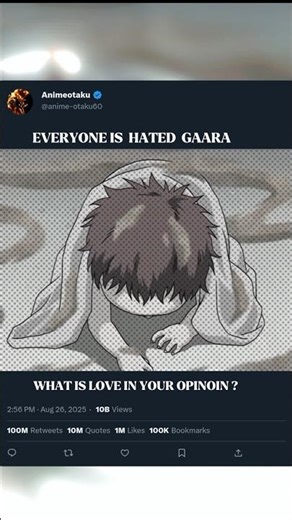 every one is hated Gaara so he change in a demon . #animeindia #animenation #animeforever