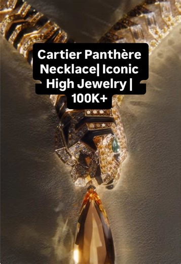 The legendary Panthère de Cartier comes alive in this extraordinary high-jewelry creation. Sculpted in radiant yellow gold and adorned with meticulously set pavé diamonds, the iconic panther head suspends a luminous golden gemstone drop with flawless elegance. Emerald-green eyes, geometric detailing, and masterful craftsmanship reflect Cartier’s timeless artistry. A powerful symbol of strength, sophistication, and luxury heritage — transformed into wearable art. ⸻ 🔖 HASHTAGS #Cartier #PanthereD