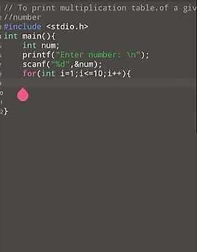 C Code@Multiplication table