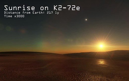 【天文地理】太阳系外行星看恒星日出【Space Engine(宇宙模拟器/太空引擎)软件制作】