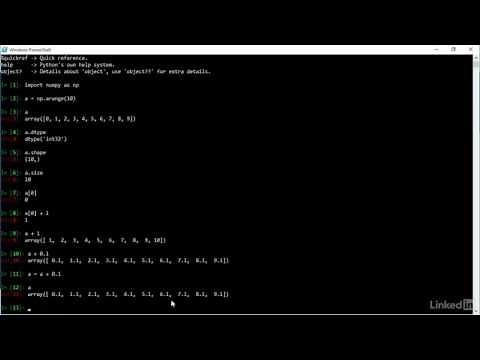 Tutoriel Python : Définir des array dans NumPy | video2brain.com