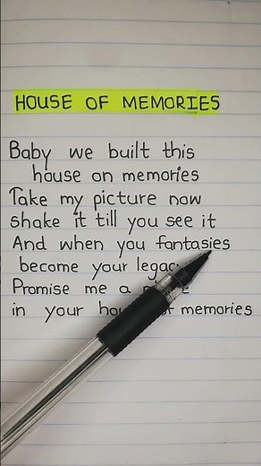 House of Memories Lyrics