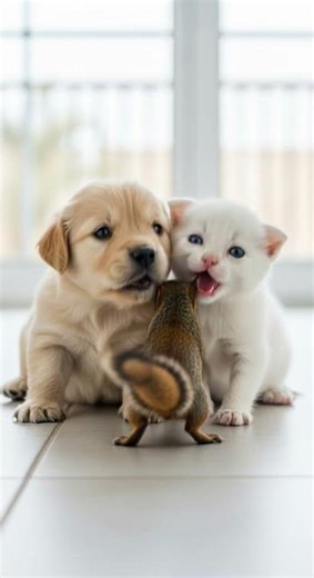 Squirrel Joins the Ultimate Cuddle Puddle!