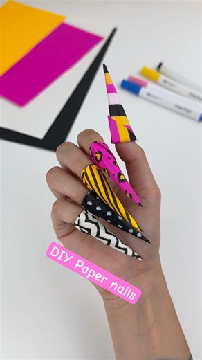 DIY Paper Summer Nails 💅 | Easy Cute Craft