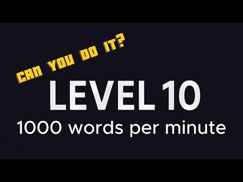 Speed Reading Challenge: Level 1 to Level 10 (It Gets INSANELY Fast!)