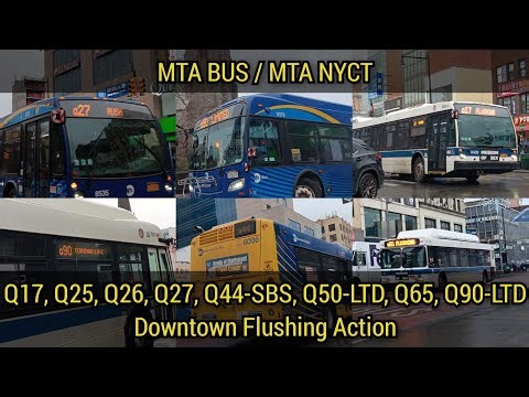 MTA BUS/NYCT: Q17, Q25, Q26, Q27, Q44, Q50, Q65, Q90 At Downtown Flushing
