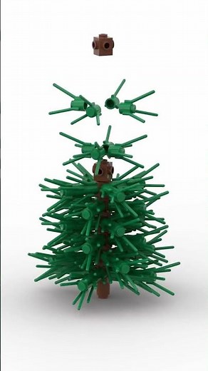 How to build a Lego pine tree for your winter village – MOC Tutorial / Animation