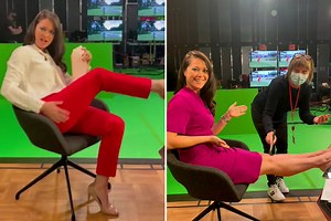 Dan Walker jokes BBC Olympics co-host Sam Quek had ‘another wardrobe issue’