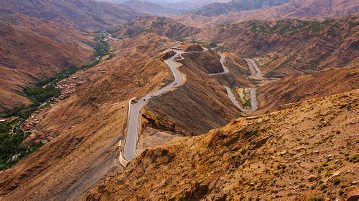 A road carved into mountains?