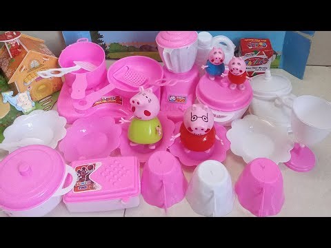 🐖 Peppa pig kitchen set full unboxing and cooking play| toy story for kids