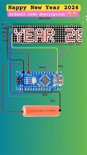 LED scrolling Using Arduino ||MAX7219 LED Dot Matrix display #shorts #arduino #diy #science