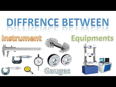 Difference Between Instrument, Equipment & Gauges | Instrument VS Equipment ||