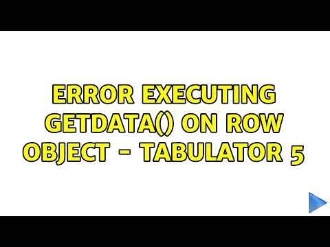 Error executing getData() on Row object - Tabulator 5 (2 Solutions!!)