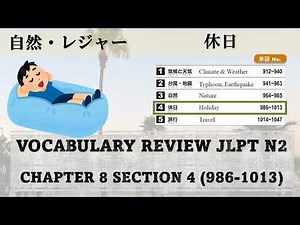 JLPT N2 REVIEW Lesson 8-4 (Holiday)