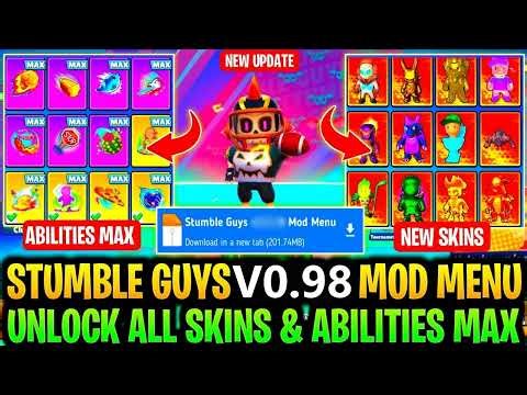 Stumble Guys Mod Apk v0.98 Latest Version 2026 - Unlock All Skins & Emot Abilities