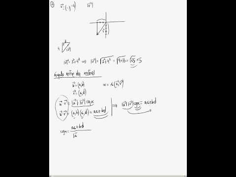 Cálculo del módulo de un vector y el ángulo formado por dos vectores